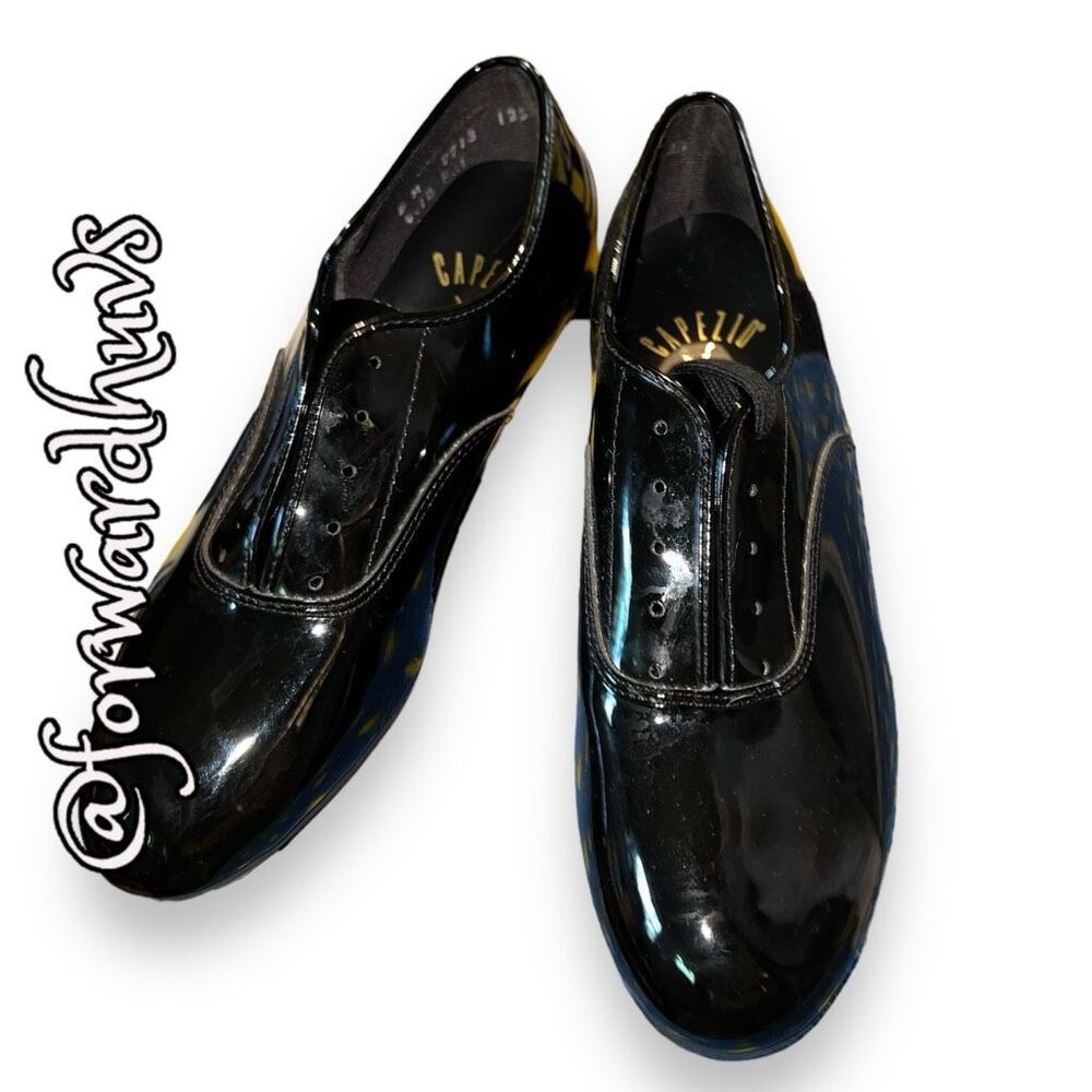 Capezio Style 7713 Patent Leather Tap Shoes Size 5M